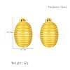 Geometric Stainless Steel Stripe Oval Stud Earrings CQ0547-5