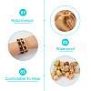 140Pcs 7 Styles Printed Wood Beads WOOD-TA0001-75-5