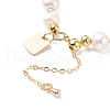 Natural Pearl Beaded Bracelet with Word Good Luck Brass Charm for Women BJEW-JB08165-02-6