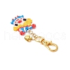 April Fools' Day Glass Seed Beads Pendant Decorations HJEW-MZ00194-4