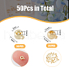 HOBBIESAY 50Pcs 2 Style Brass Crimp Beads KK-HY0002-84-2