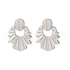 Rack Plating Brass Dangle Stud Earrings EJEW-M230-08P-1