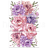 3 Sheets 3 Styles Flower PVC Waterproof Decorative Stickers DIY-WH0404-029-1