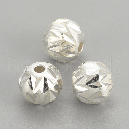 925 Sterling Silver Beads STER-S002-09-6mm-1