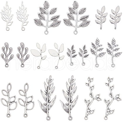 SUNNYCLUE 40Pcs 10 Colors Tibetan Style Alloy Pendants FIND-SC0010-73-1