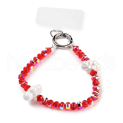 Alloy & Glass & Acrylic Beads Mobile Straps AJEW-H153-02P-02-1