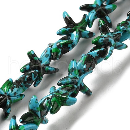 Synthetic Turquoise Dyed Beads Strands G-P507-04B-1