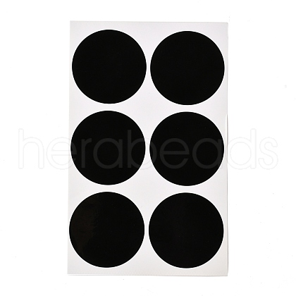 Flat Round Blank Wipe-off Die Reusable Waterproof PVC Adhesive Sticker DIY-I073-01-1