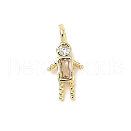 Brass Micro Pave Cubic Zirconia Pendants ZIRC-I356-17G-A04-1
