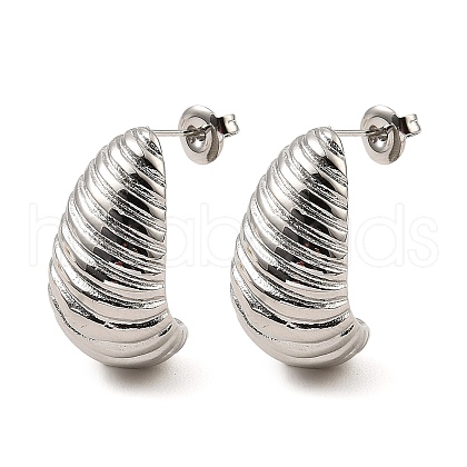 Non-Tarnish 304 Stainless Steel Stud Earrings for Women EJEW-G358-05P-1