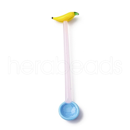Handmade Glass Fruits Spoons AJEW-A067-01C-1