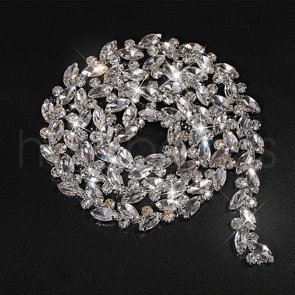 Iron Rhinestone Cup Chains FIND-WH0139-358-1