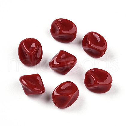 Opaque Acrylic Beads SACR-T017-34A-1