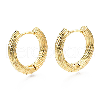 Brass Huggie Hoop Earrings X-KK-S356-347B-NF-1