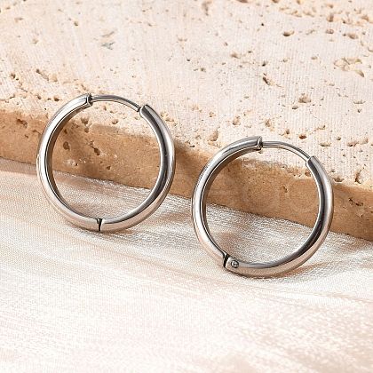 201 Stainless Steel Hoop Earrings EJEW-P304-15B-P-1