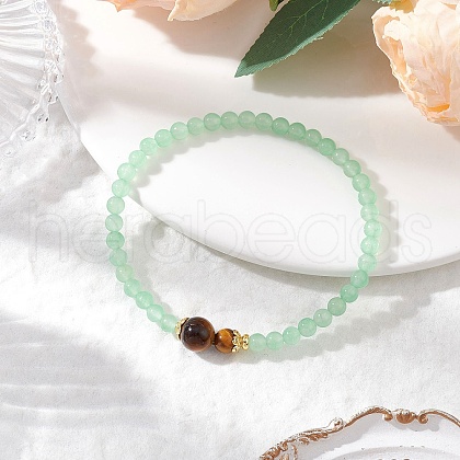 Natural Green Aventurine Stretch Bracelets BJEW-JB11962-02-1
