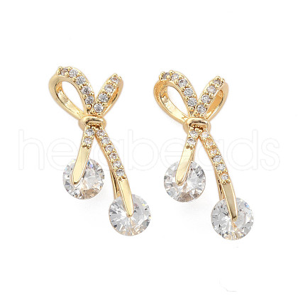 Brass Micro Pave Cubic Zirconia Pendants KK-H071-02B-G-1