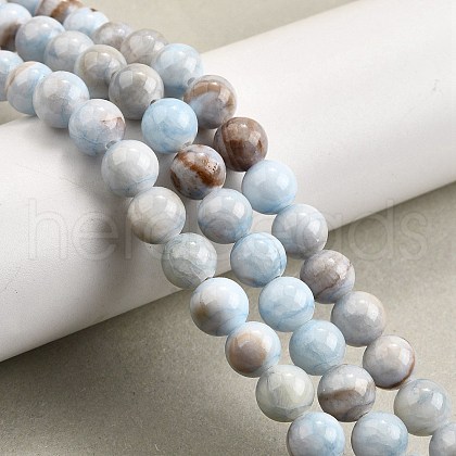 Natural Striped Stone Beads Strands G-D315-A01-01-6mm-1