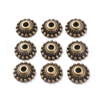 Tibetan Style Alloy Caps MLF1235Y-NF-1