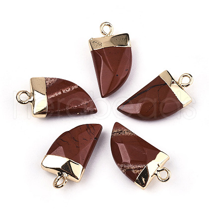 Natural Red Jasper Pendants G-N326-57F-1