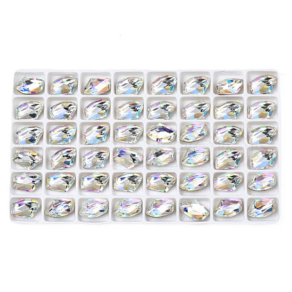 48Pcs Glass Rhinestone Cabochons MRMJ-N029-03-13-1