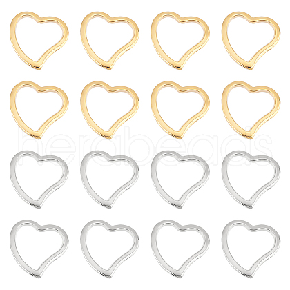 Unicraftale 40Pcs 2 Colors 304 Stainless Steel Linking Rings STAS-UN0041-27-1