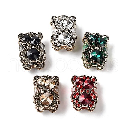 Polymer Clay Rhinestone Beads CLAY-A004-04-1