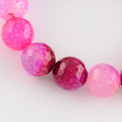 Dyed Natural Banded Agate Beads Strands G-R177-6mm-01-01-1