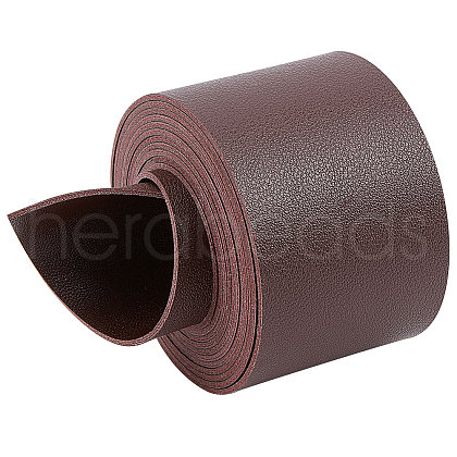2M Flat Double Face Lychee Pattern Imitation Leather Band LC-WH0010-01C-02-1