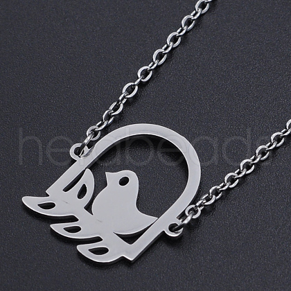 Non-Tarnish 201 Stainless Steel Pendant Necklaces NJEW-S105-JN512-1-1
