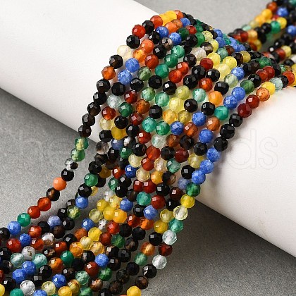 Natural Agate Beads Strands G-G259-D08-3mm-1