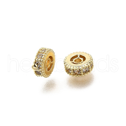 Brass Micro Pave Cubic Zirconia Beads KK-C106-24A-02-1