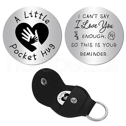 CREATCABIN Pocket Hug Token Long Distance Relationship Keepsake Keychain Making Kit DIY-CN0002-67I-1