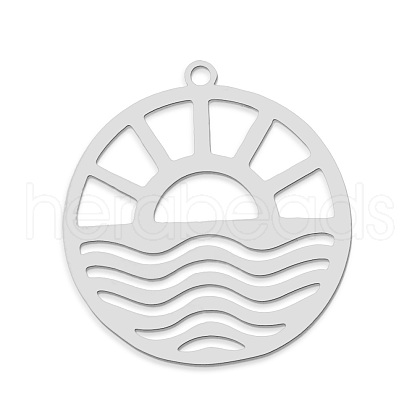 Non-Tarnish 201 Stainless Steel Pendants STAS-S105-LA737-1-1