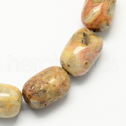 Barrel Shaped Gemstone Natural Crazy Lace Agate Beads Strands G-S114-08-1
