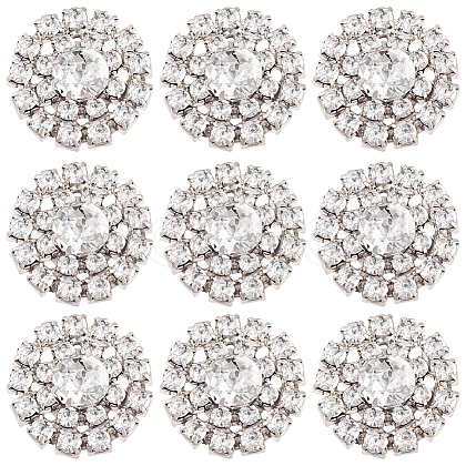 AHADERMAKER 30Pcs Alloy Rhinestone Cabochons ALRI-GA0001-09S-1