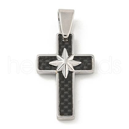 304 Stainless Steel Pendants STAS-F307-09P-1