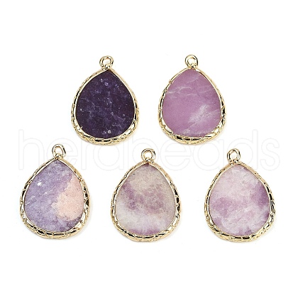 Natural Lepidolite Pendants G-K347-08G-02-1