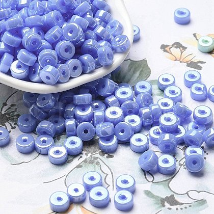 Opaque Colours Luster Glass Seed Beads X-SEED-E001-P3x6mm-A05-1