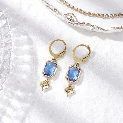 Glass Leverback Earrings EJEW-JE06397-01-1
