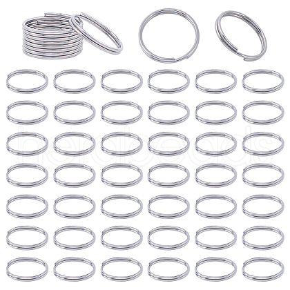 SUNNYCLUE 50Pcs 304 Stainless Steel Keychain Clasp Findings STAS-SC0008-13-1