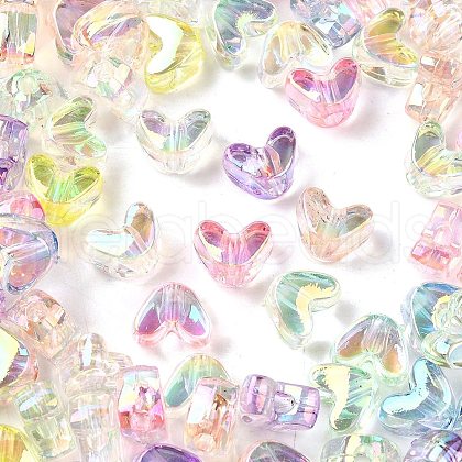 UV Plating Transparent Acrylic Beads MACR-F083-11-1