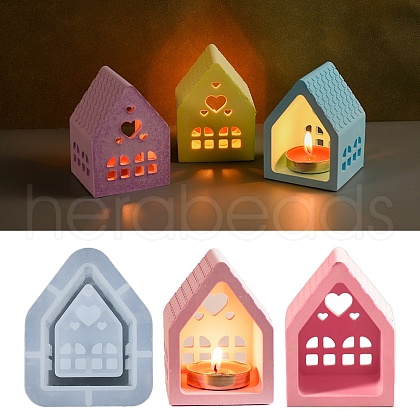 House DIY Pixel Heart Quicksand Silicone Molds AJEW-U013-01A-1