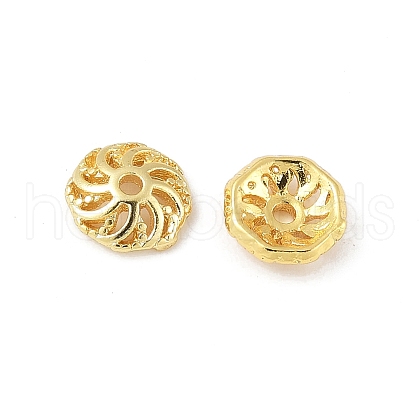 Brass Bead Caps KK-V015-20G-01-1