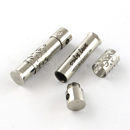 Smooth Surface 201 Stainless Steel Pendants STAS-R076-A04-1