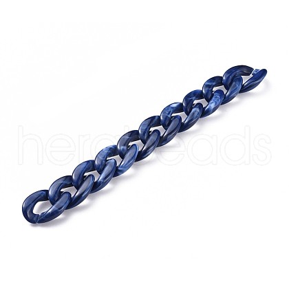 Acrylic Curb Chains AJEW-JB00505-03-1