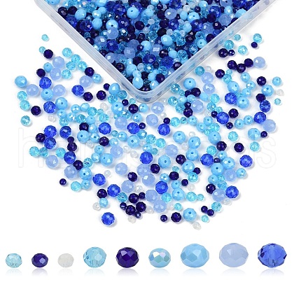 1050Pcs 9 Colors Electroplate Glass Beads Sets EGLA-YW0001-69A-1