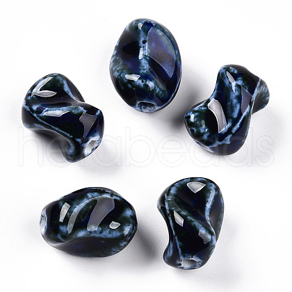 Handmade Porcelain Beads PORC-N008-06B-1