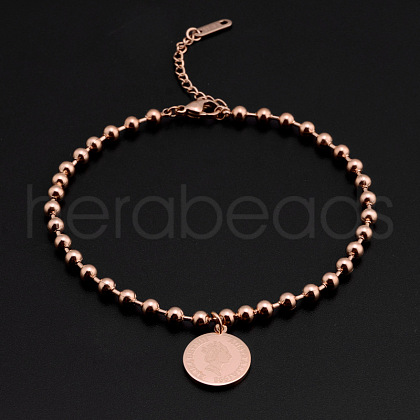 Stainless Steel Charm Anklets WGE3F25-22-1
