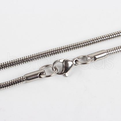 Tarnish Resistant 304 Stainless Steel Snake Chain Necklace Making STAS-P045-29P-1